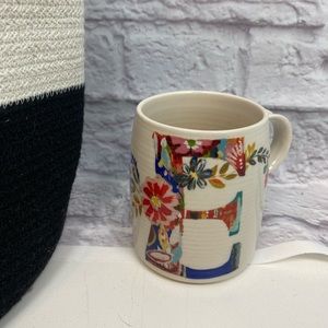 Anthropologie Starla Hoffmann Mug Letter E